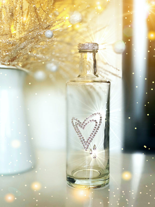 Swarovski crystal-embellished DAME Heart glass water bottle 