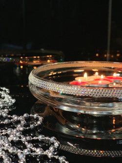 Swarovski crystal-embellished FLOATING CANDLE BOWL