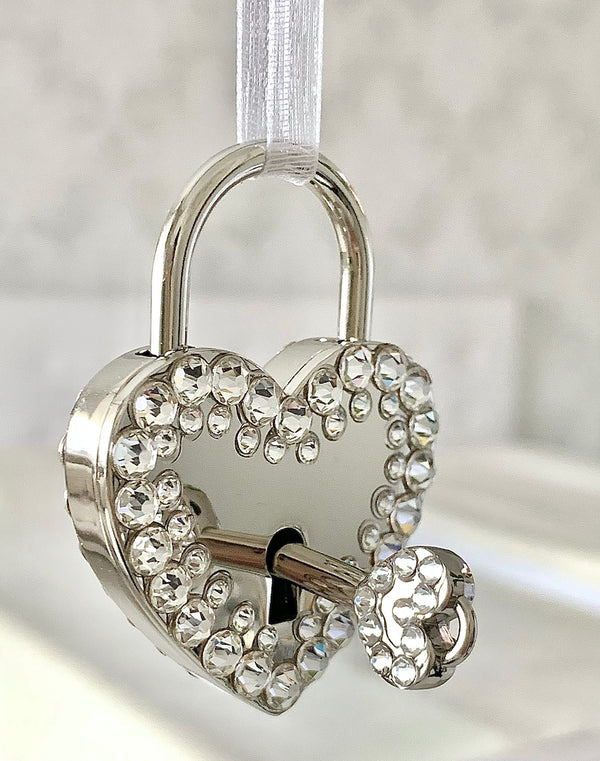 Swarovski crystal-embellished love lock